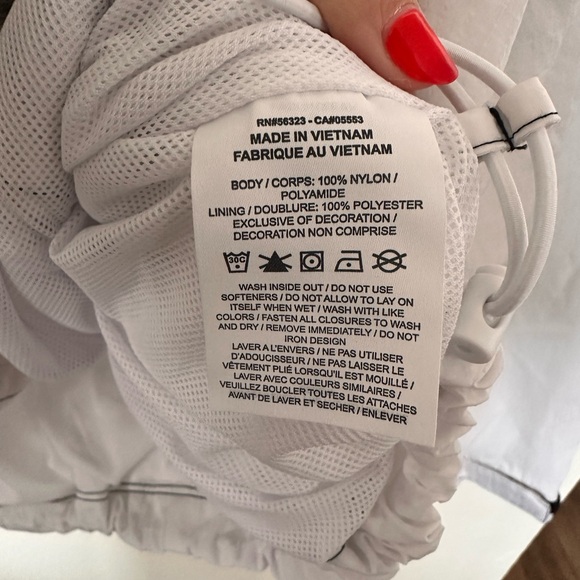 Nike Statement Swoosh Jacket White Black Zip Up Windbreaker • Small - Picture 7 of 8